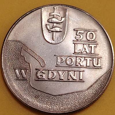 布加迪🐬～世界钱币(上海)🌾第 288 期 /  各国套币和散币 - 波兰🇵🇱 1972年 10兹罗提纪念币 格丁尼亚港50周年