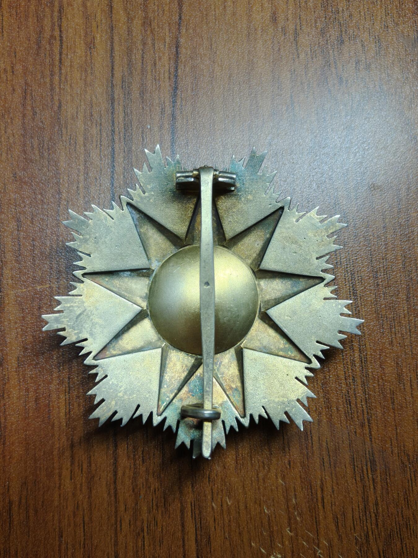 蜀地medal 2026春季精品专场 第5场 利比里亚非洲之星勋章 银制珐琅版 大十字星芒