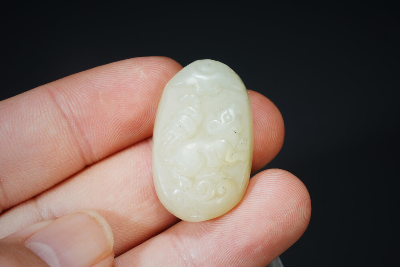 上海都达杂项专场六十九【全场包邮】 天然和田玉精雕《代代数钱》挂件 96-40