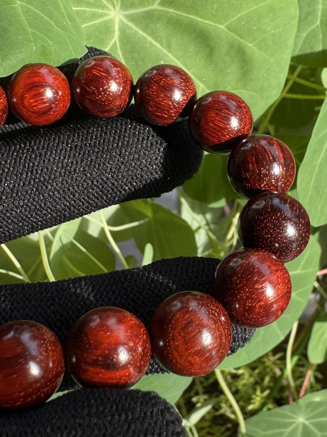 零元拍：印度小叶紫檀 1.2满金星手串，妥妥的高油高密，檀香宜人