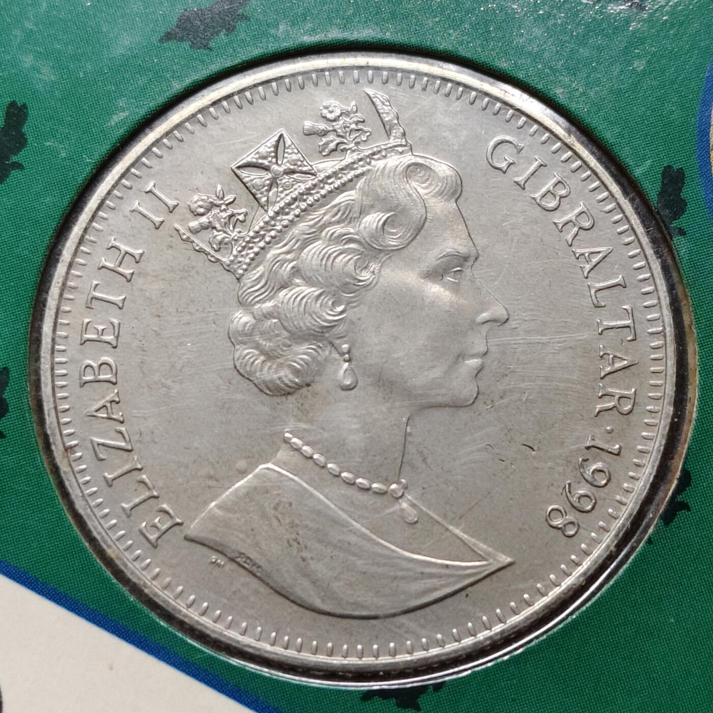 【全场包邮】纯粹捡漏拍519场 直布罗陀1998年1克朗彼得兔系列官方卡装克朗型纪念币