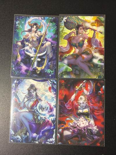 NO.29 好又多金牌大场，每周一站式配齐，方便凑单！（卖家送拍0抽成！周6晚9点截拍！） - 焱卡 燎原西游4 玲姐全套4人物普卡一套（已套卡膜）