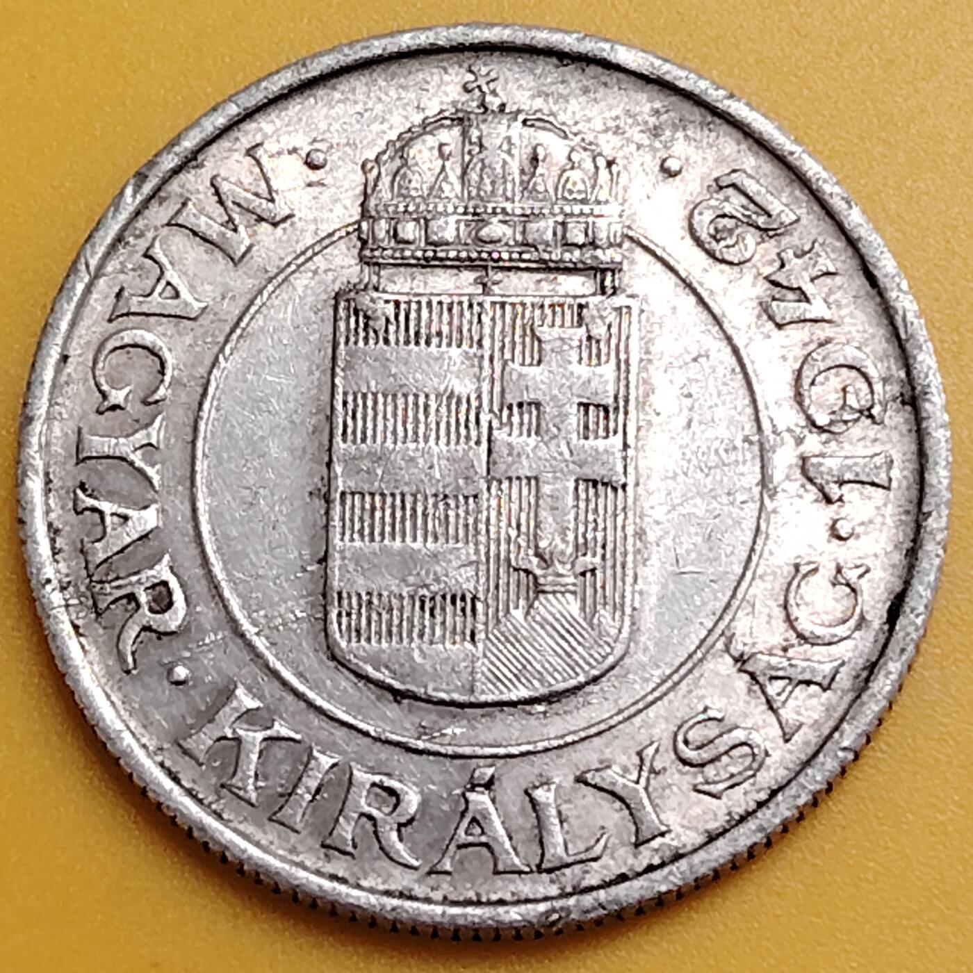 布加迪🐬～世界钱币(上海)🌾第 288 期 /  各国套币和散币 匈牙利🇭🇺 1942年 2潘果铝币 28mm