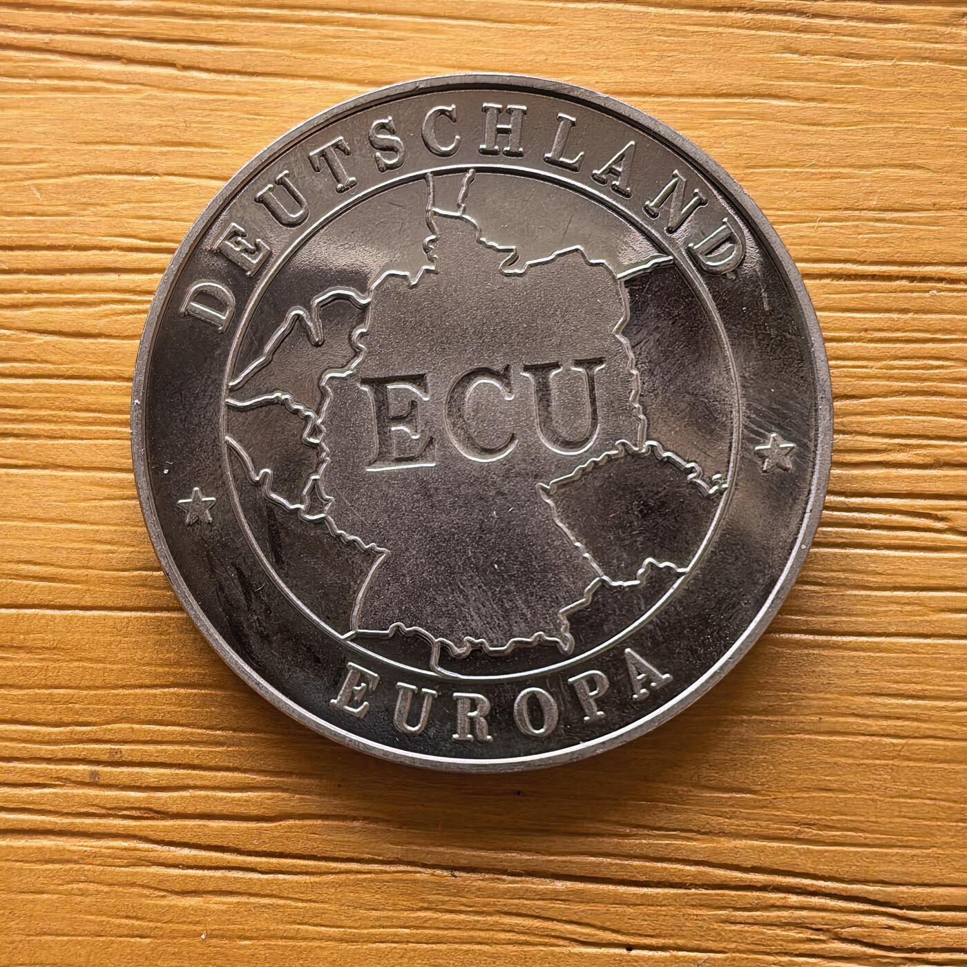 道一币馆币章第一百七十三场 德国1992加入欧洲共同体1埃居克朗型纪念币