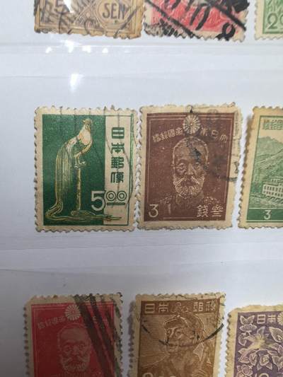 杂票 日本邮票普票时间跨度大9枚旧不同品般5品