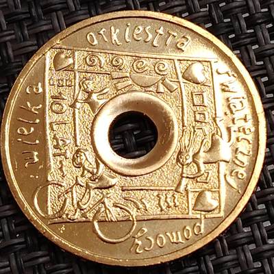 布加迪🐬～世界钱币(上海)🌾第 288 期 /  各国套币和散币 - 波兰🇵🇱获奖币 2003年 慈善大管弦乐团 2兹罗提 纪念币