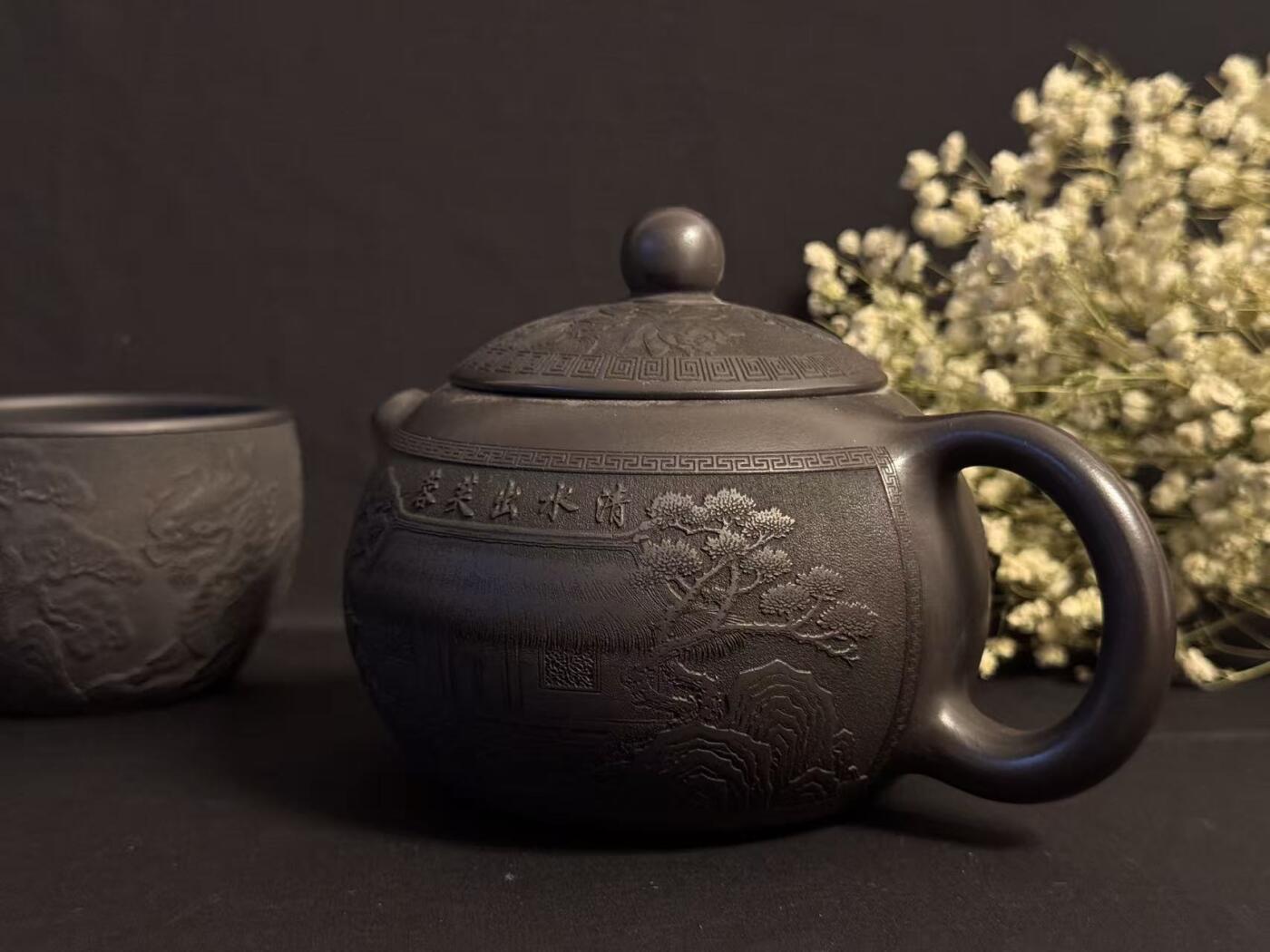 零元拍：原矿紫砂 石黄西施+主人杯（500CC左右）