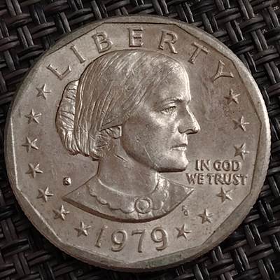 布加迪🐬～世界钱币(上海)🌾第 288 期 /  各国套币和散币 - 美国🇺🇸 1979年 1美元 萨卡加维亚妇女苏珊 老鹰铜镍27mm