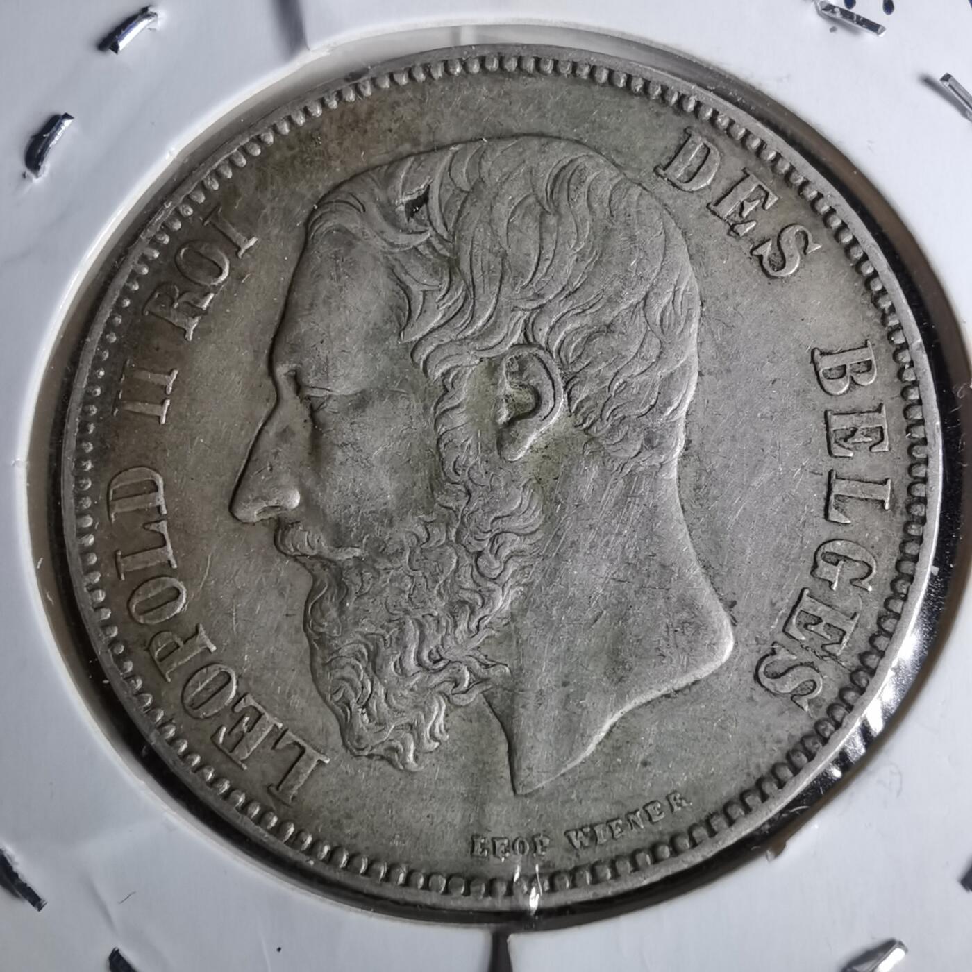 沼泽如烟--第1044场 比利时1873年5法郎银币