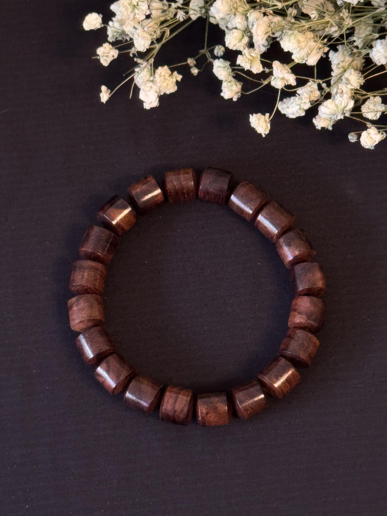 零元拍：老料海南黄花梨桶珠手串：10MM