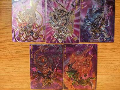 阳大大卡牌拍卖第109期（持续收拍品，周五晚上九点截拍，进群福利早知道） - 【五虎套裸卡】卡德曼 武韵红颜（五虎上将）大西几 三国五虎一套5张