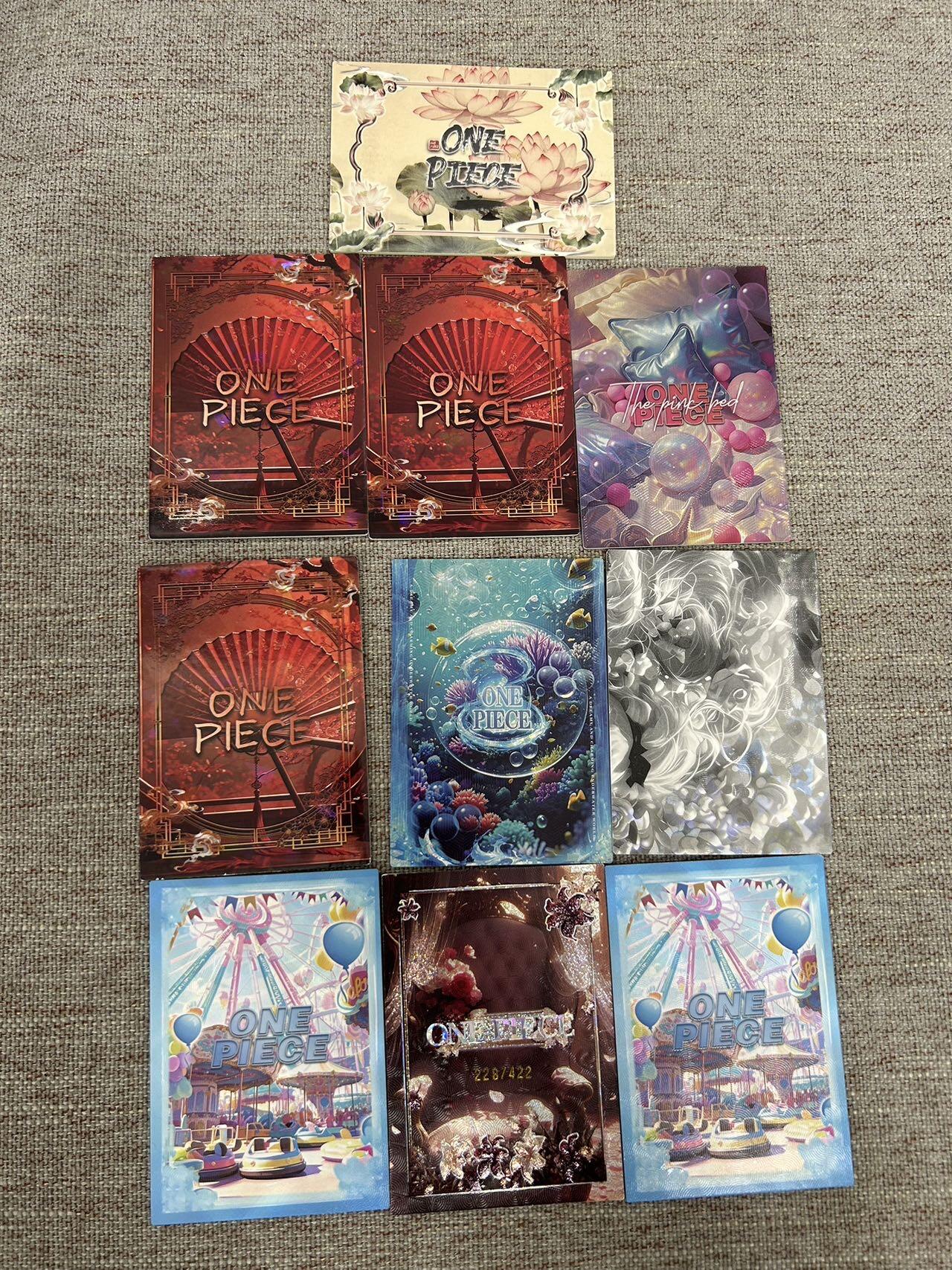 喜灰玩卡拍卖第七期，接拍品0佣金，欢迎送拍，释放现金流，让自己有资金可以购买更多喜欢的卡牌，让别的卡友能淘到更多心仪的卡牌 一组九张 其中238/422编卡一张、小咖位2张