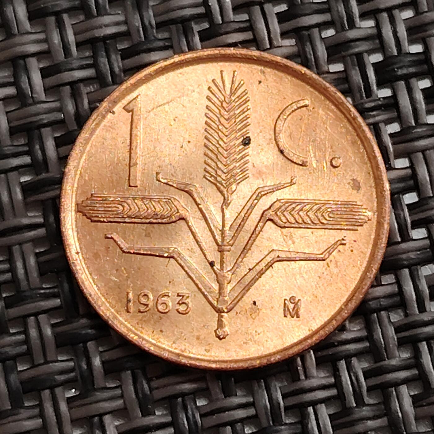 布加迪🐬～世界钱币(上海)🌾第 288 期 /  各国套币和散币 墨西哥🇲🇽 1963年 1分