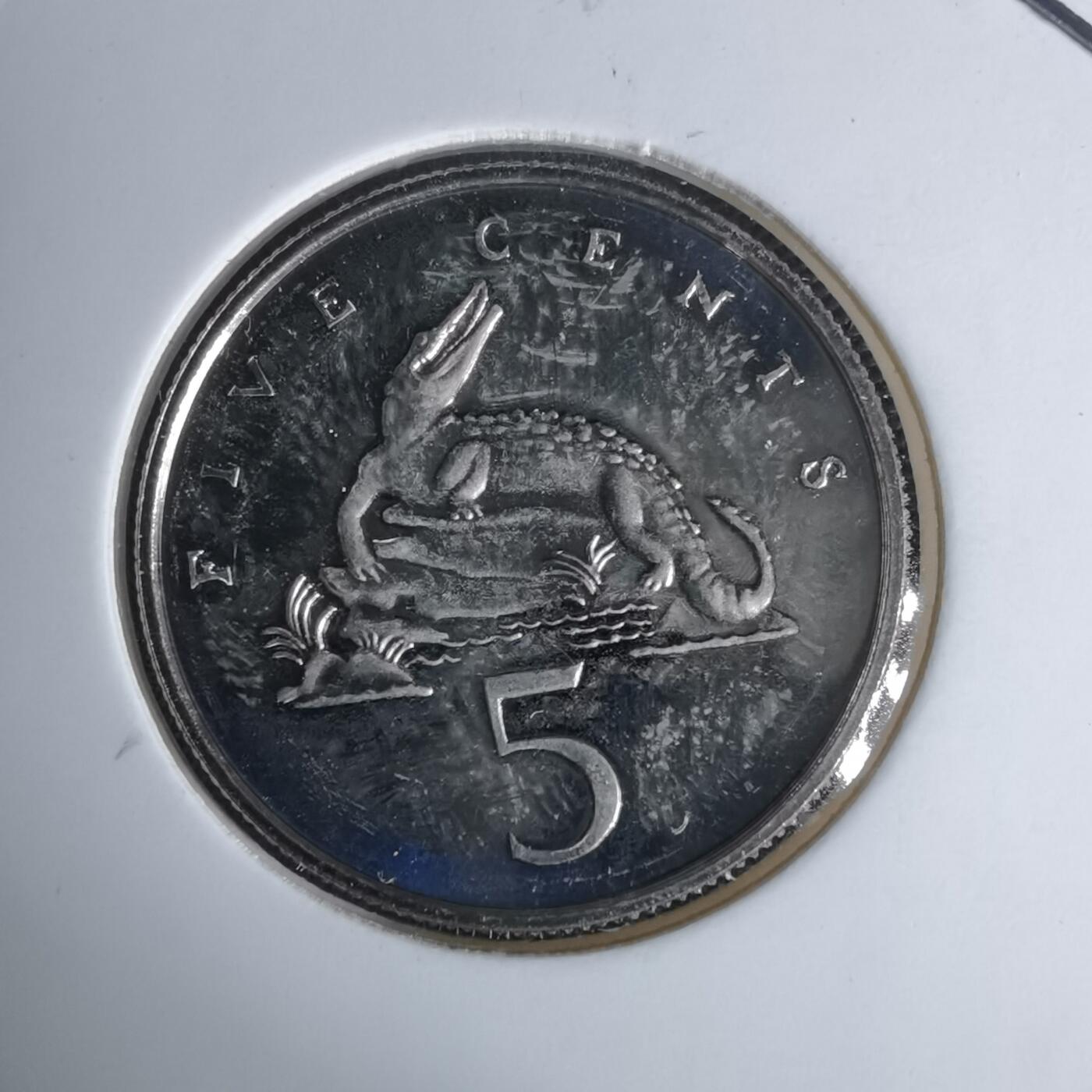 沼泽如烟--第1044场 牙买加1976年5分精制币