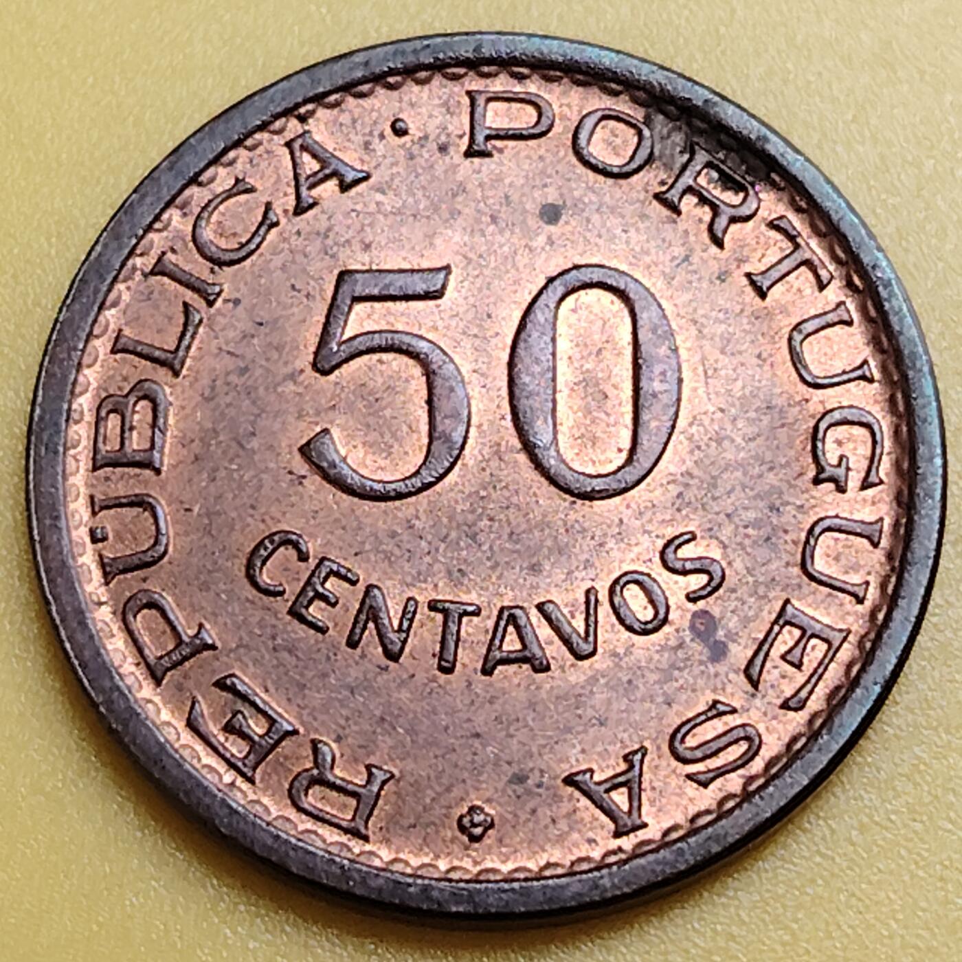 布加迪🐬～世界钱币(上海)🌾第 288 期 /  各国套币和散币 葡属帝汶 1970年 50分