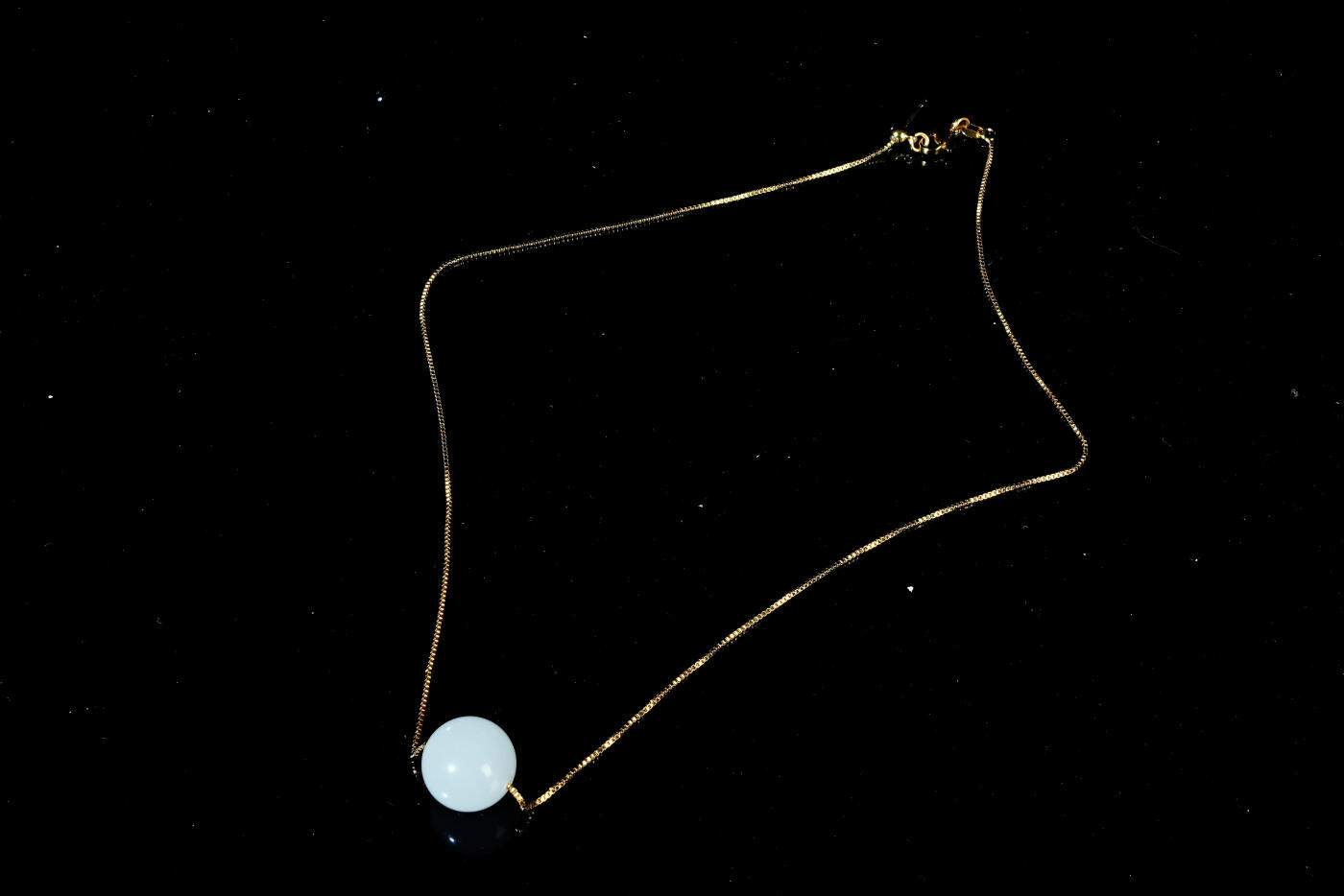 上海都达杂项专场六十九【全场包邮】 天然金丝玉单珠项链96-55