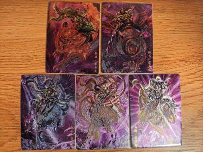 阳大大卡牌拍卖第109期（持续收拍品，周五晚上九点截拍，进群福利早知道） - 【五虎套】卡德曼 武韵红颜（五虎上将）大西几 三国五虎 一套5张