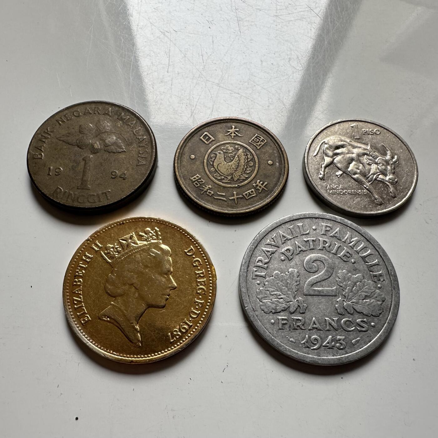 🌹外币初藏🌹🐯2026年第39场   每周二四六晚8️⃣点 苏联泰国纪念币世界钱币 散币5枚