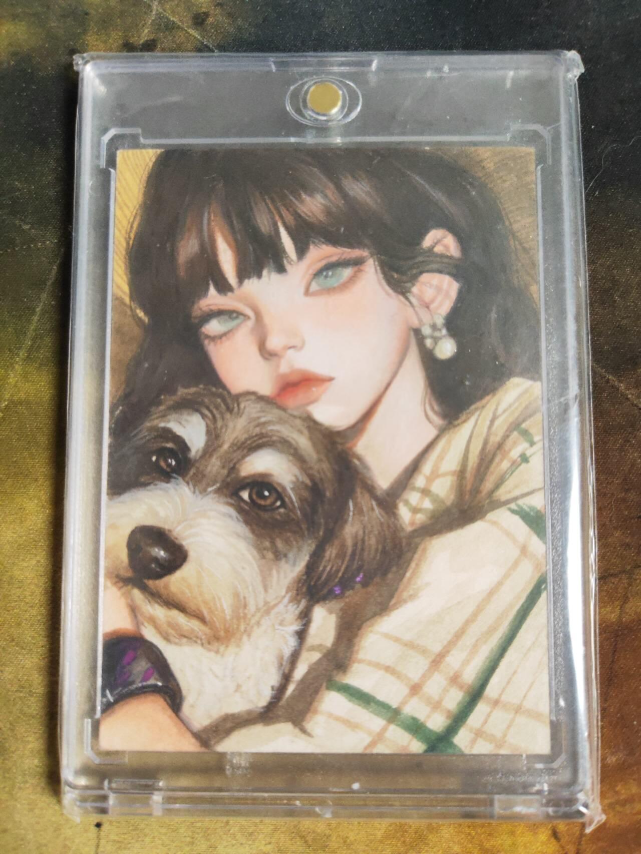 第111期阳大大卡牌拍卖第111期（持续收拍品，周五晚上九点截拍，进群福利早知道） 【手绘卡】暮春 亲亲狗狗 600元每盒手绘盒里拆出 绝色手绘卡1/1