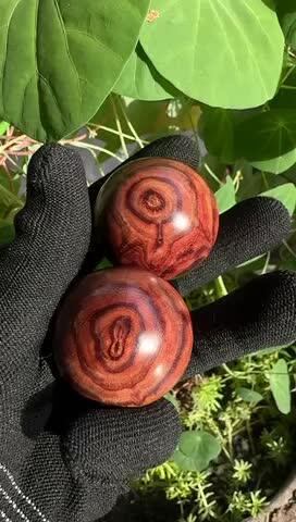 零元拍：海南黄花梨4.0大手球，满花鬼脸