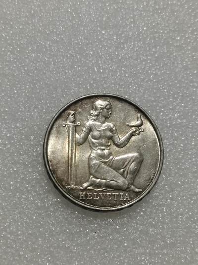 天下钱庄专场欢迎参拍 - 1936瑞士女神5法郎银币