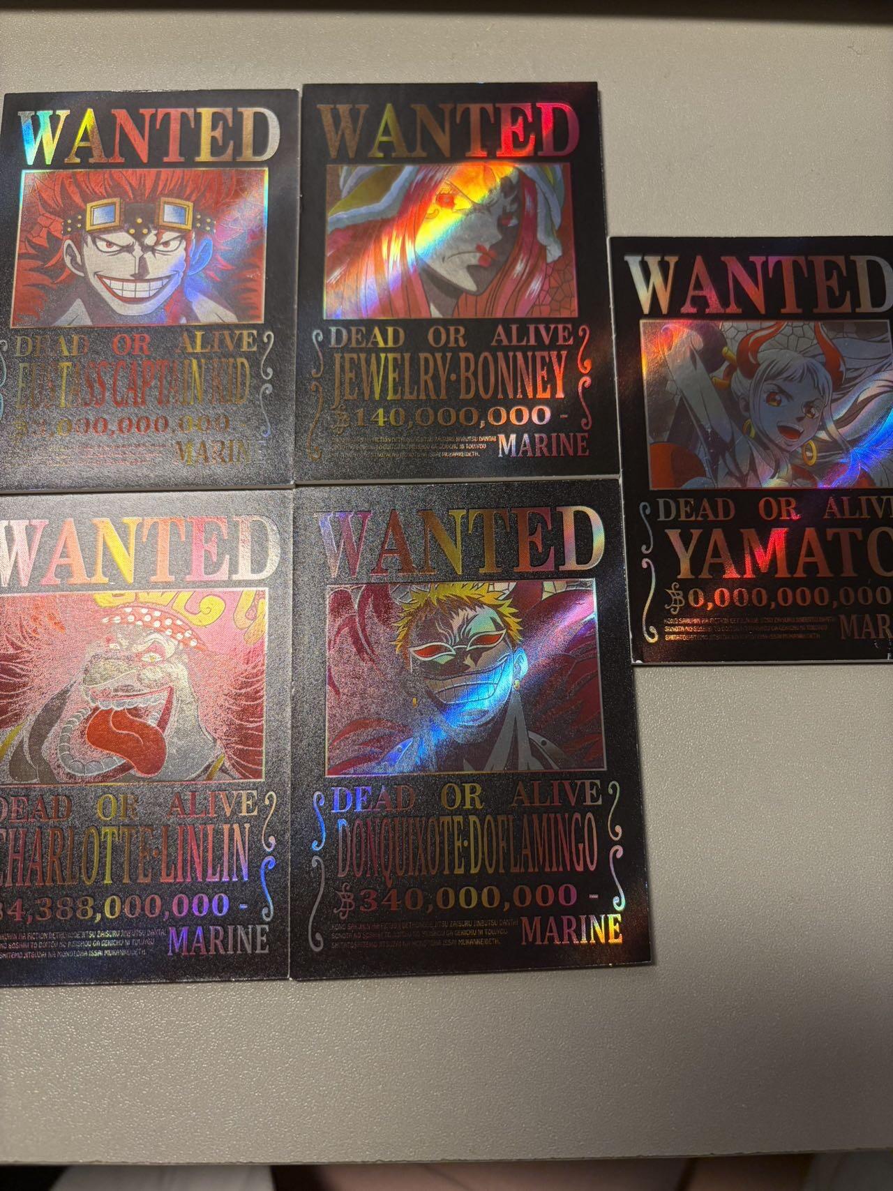 麦趣喜第五场   (4月10号周五晚上22点截拍，专注买家市场，福利拉满)  燃卡 海贼 悬赏令一套5张 直角厚卡 超厚