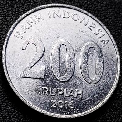 泉币菌-第222场-拍品多 请提前出价 - 印度尼西亚200卢比铝币 鹰徽 人物 25mm