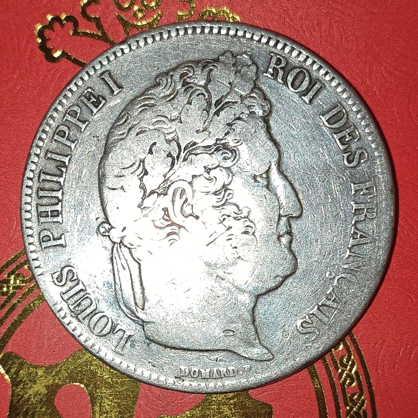 法兰西王国路易菲利普一世5法郎银币 1838年法兰西王国路易菲利普一世5法郎银币24.82克