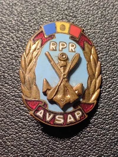 靖甫拍卖第九场 - 罗马尼亚海陆空支援协会证章 铜珐琅很精致