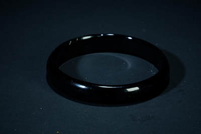 上海都达杂项专场六十九【全场包邮】 - 天然黑玛瑙手镯 附鉴定证书96-29