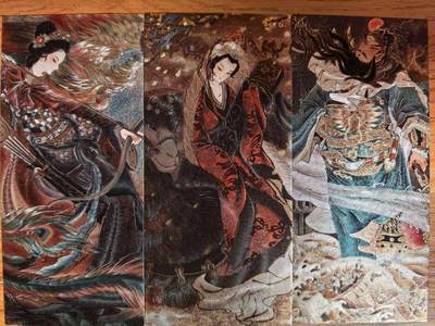 阳大大卡牌拍卖第109期（持续收拍品，周五晚上九点截拍，进群福利早知道） - 【裸卡】橙卡文化 三国限定 蔡琰+孙尚香+关羽 粗闪3张