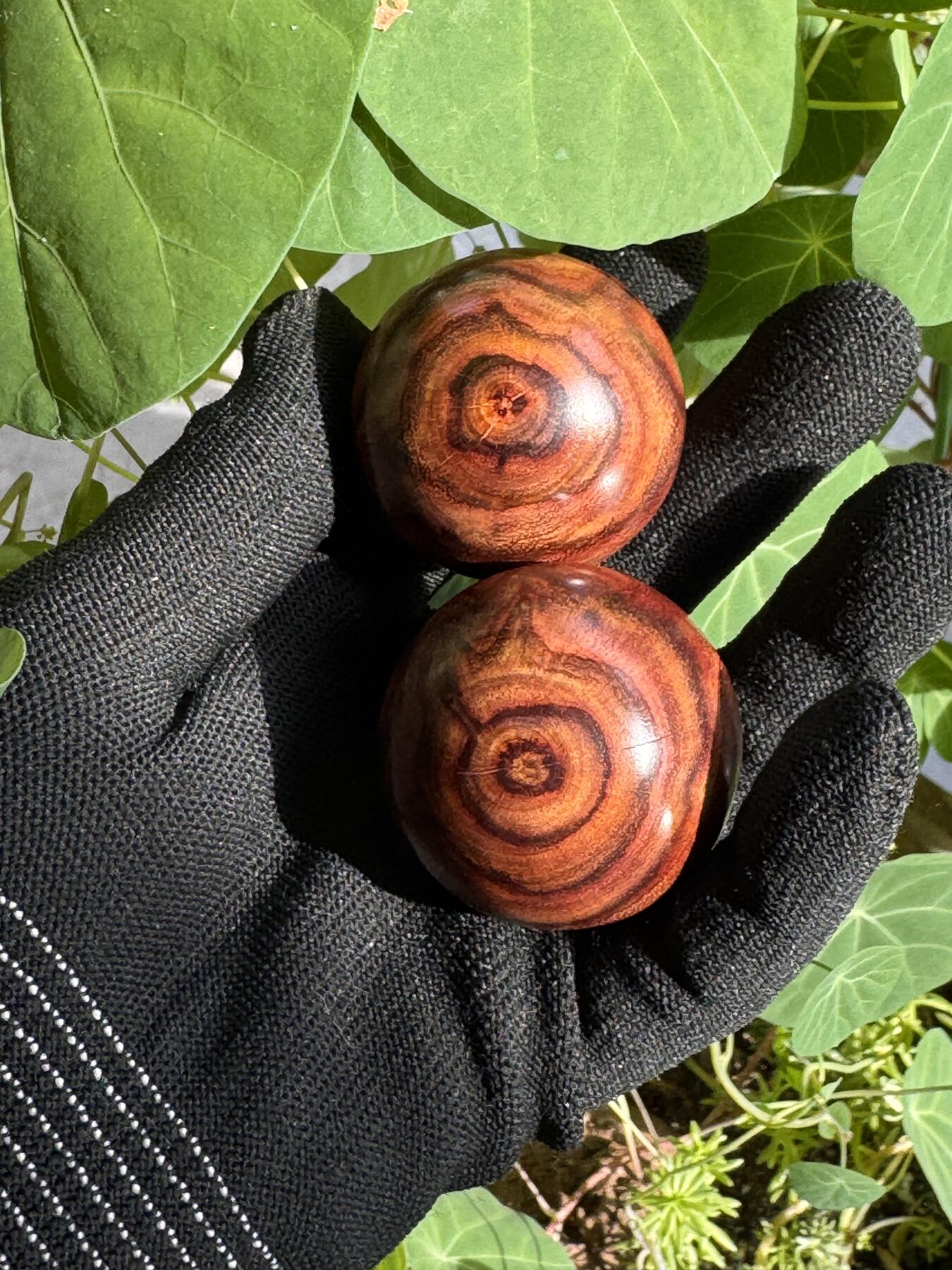 零元拍：海南黄花梨4.0大手球，满花鬼脸