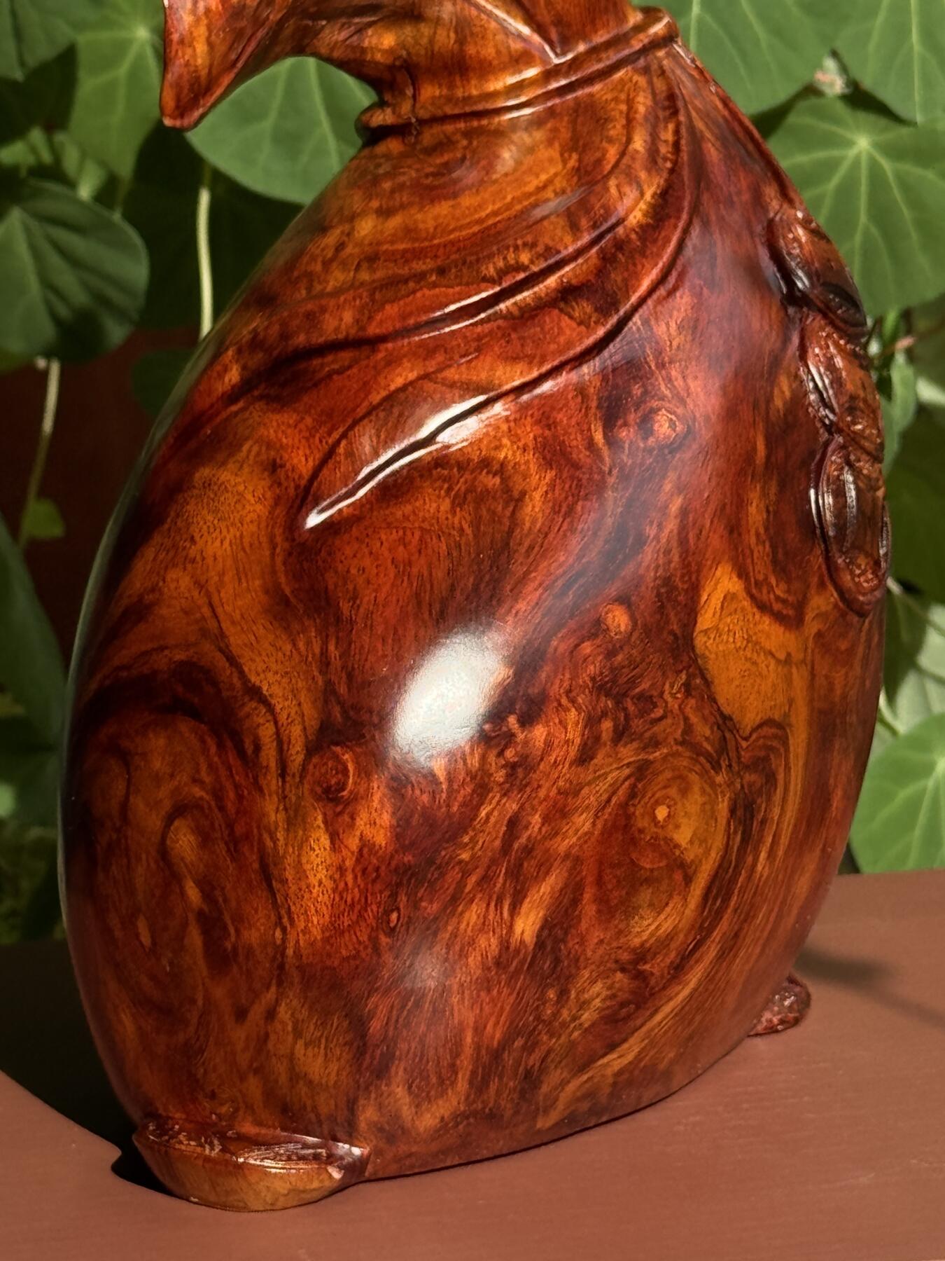 零元拍：越南黄花梨风水摆件钱袋子大摆件，满花精工。尺寸约：24/15CM。