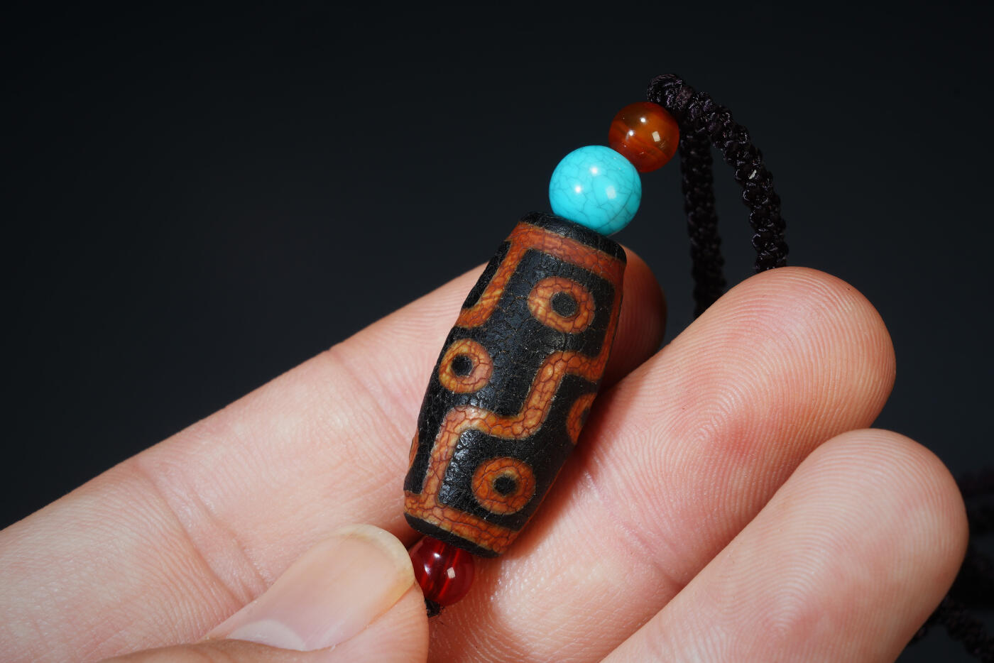 上海都达杂项专场六十九【全场包邮】 九眼玛瑙天珠96-56