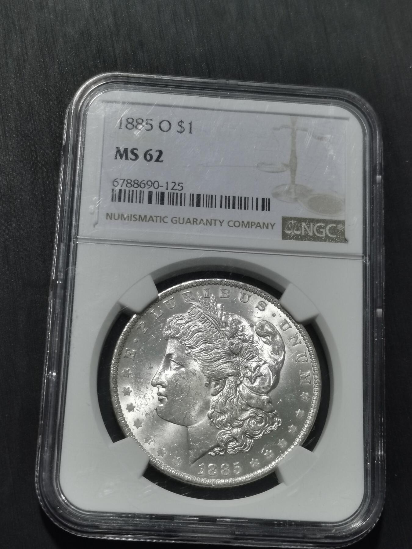 天下钱庄专场欢迎参拍 NGC MS62 1885美国摩根一美元银币