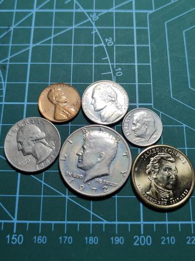 2026年第四十二场(总第二百一十一场）外国好品散币场(佣金3%) - 美国🇺🇸1分–1元六枚套币(总统系列1元–第五任总统詹姆斯·门罗)