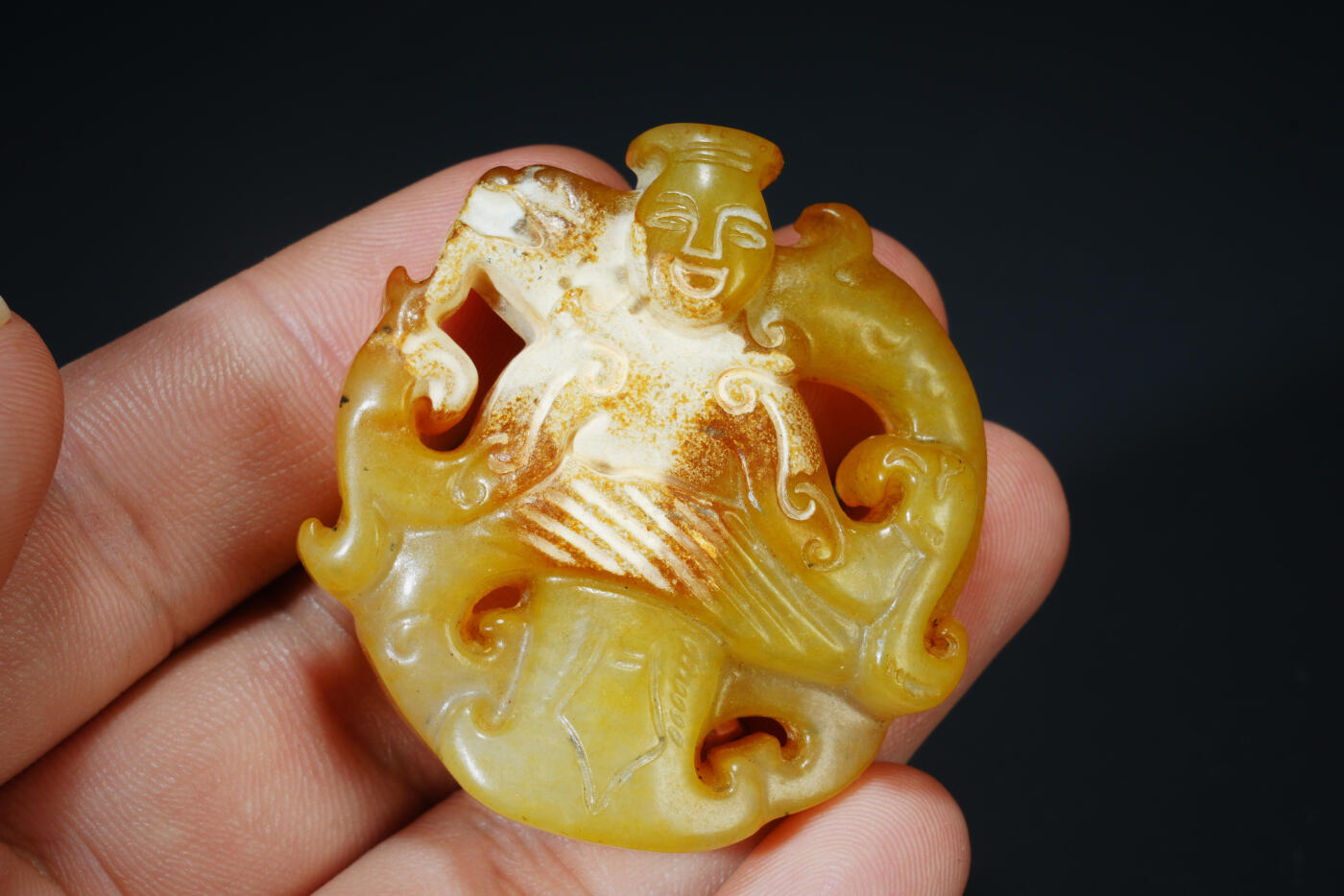 上海都达杂项专场六十九【全场包邮】 古玉人物挂件96-47