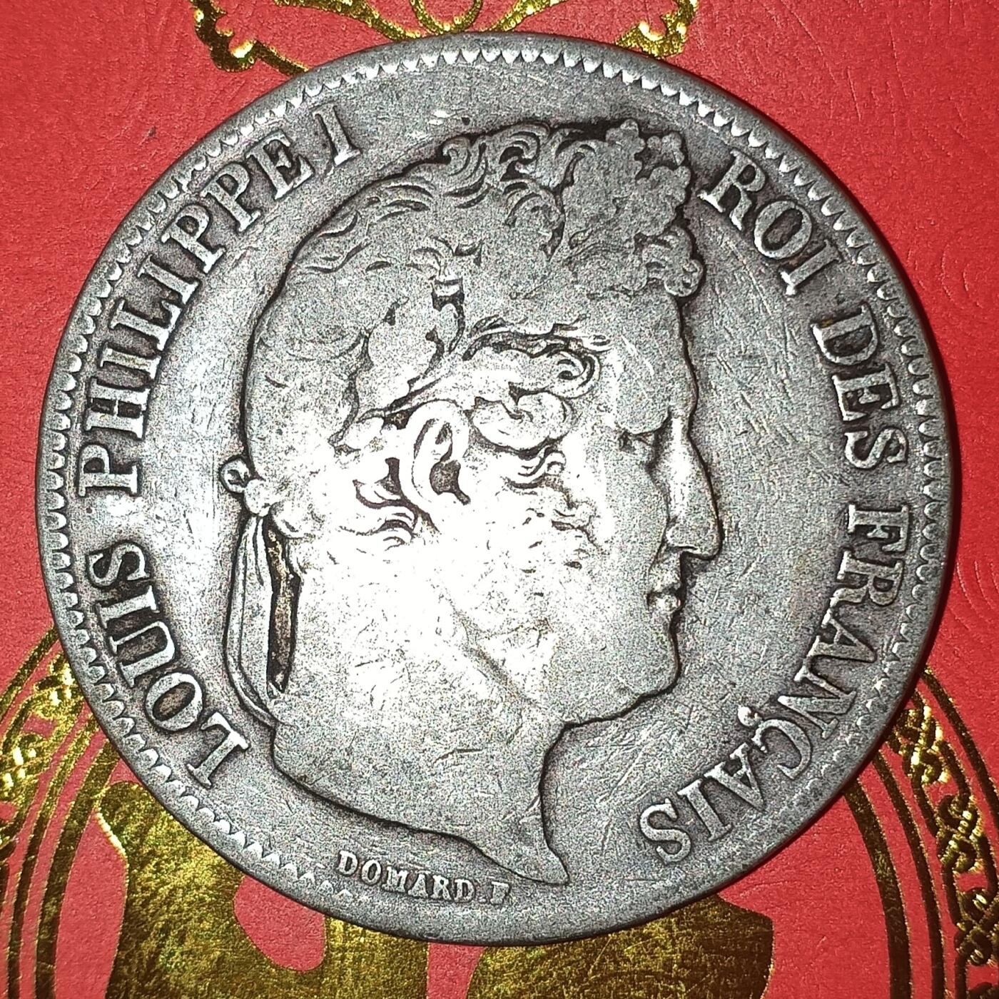 法兰西王国路易菲利普一世5法郎银币 1840年法兰西王国路易菲利普一世5法郎银币24.76克