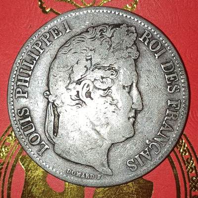 法兰西王国路易菲利普一世5法郎银币 - 1840年法兰西王国路易菲利普一世5法郎银币24.76克