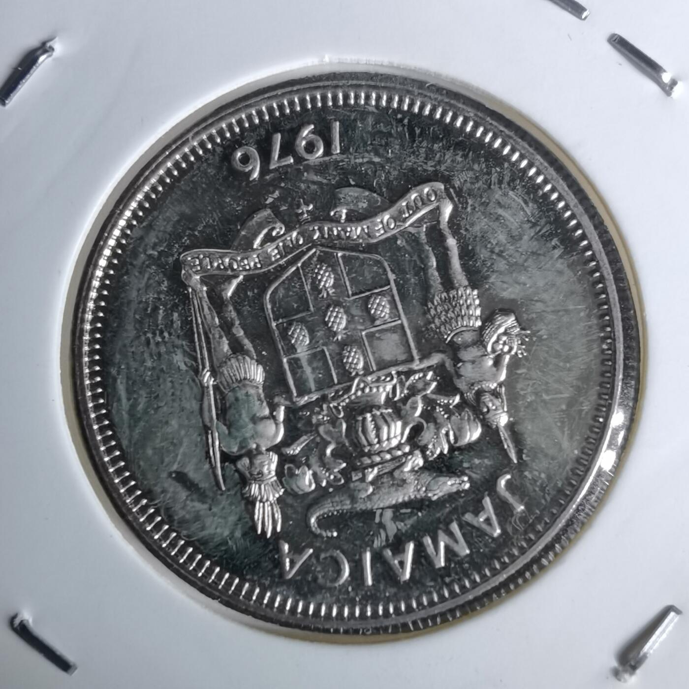 沼泽如烟--第1044场 牙买加1976年十分精制币