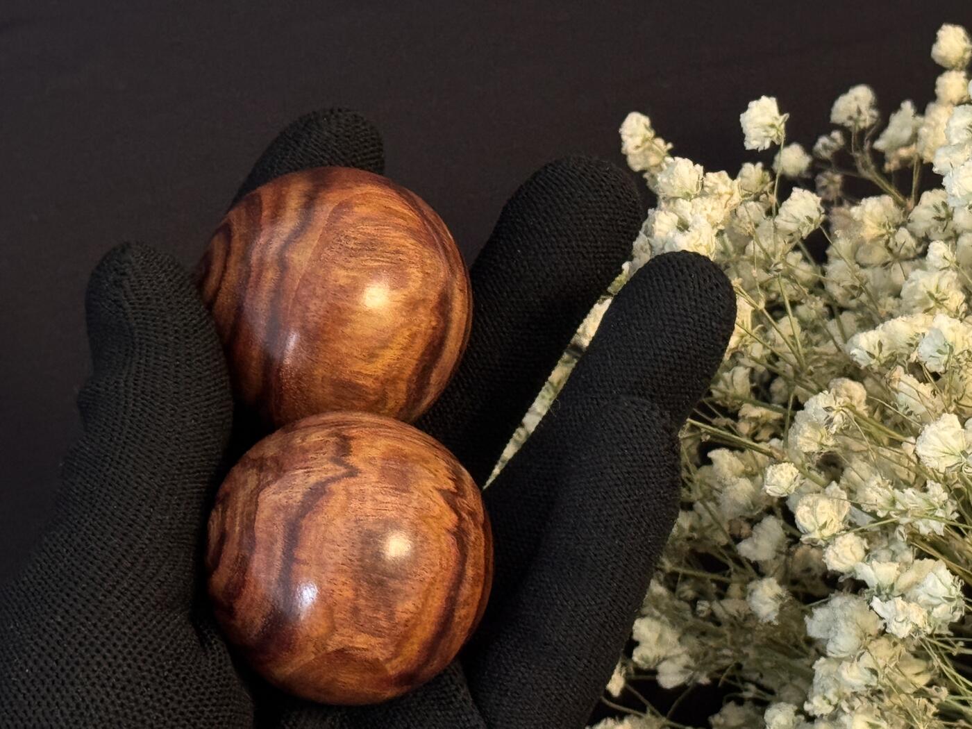 零元拍：海南黄花梨4.0大手球，满花鬼脸