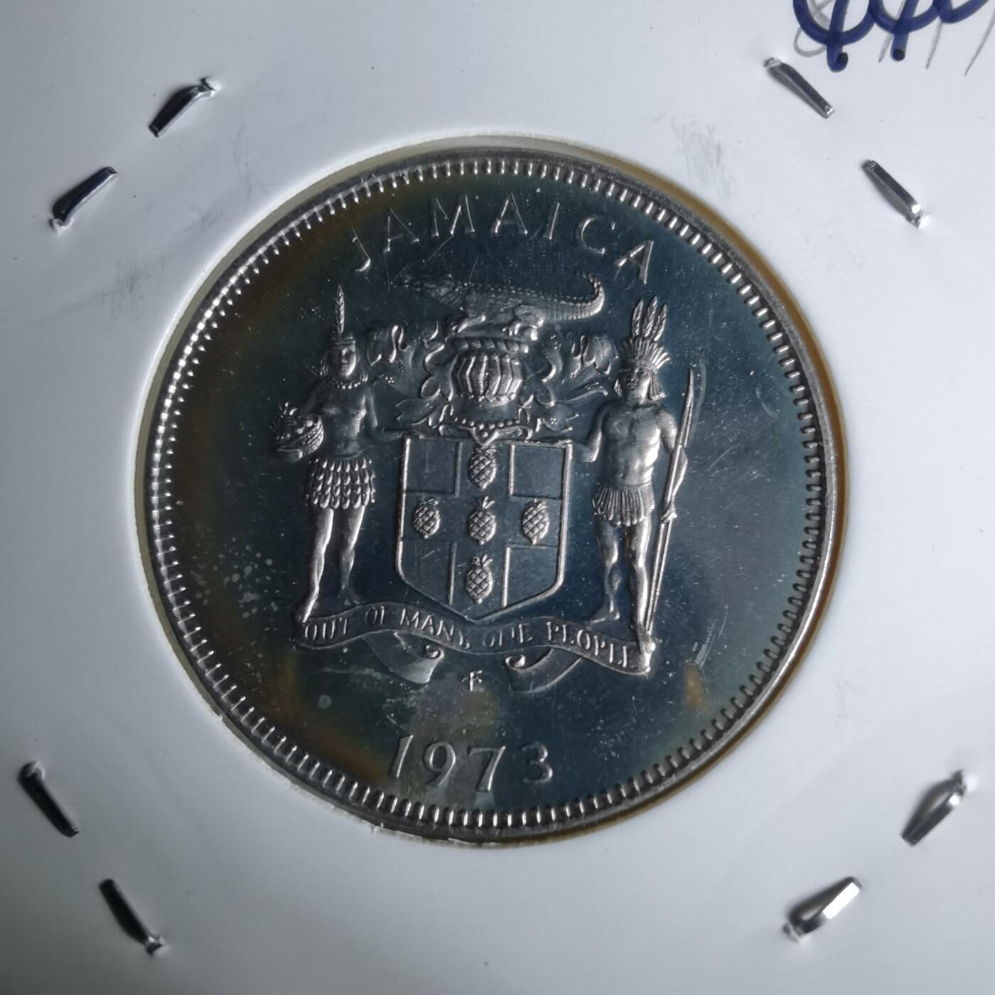 沼泽如烟--第1044场 牙买加1973年20分精制币