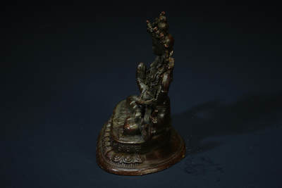 上海都达杂项专场102【全场包邮】  尼泊尔铜四臂观音造像96-23