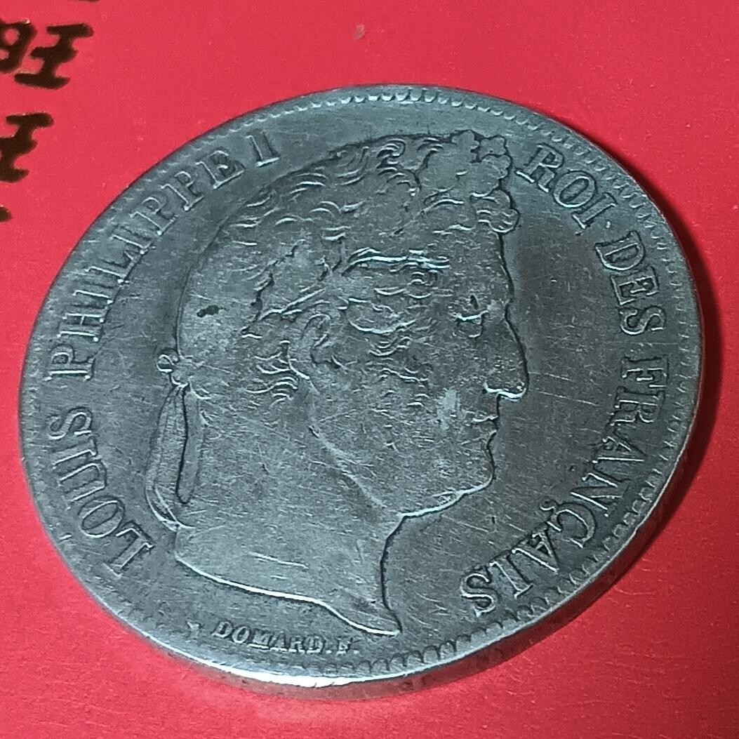 法兰西王国路易菲利普一世5法郎银币 1837年法兰西王国路易菲利普一世5法郎银币24.58克