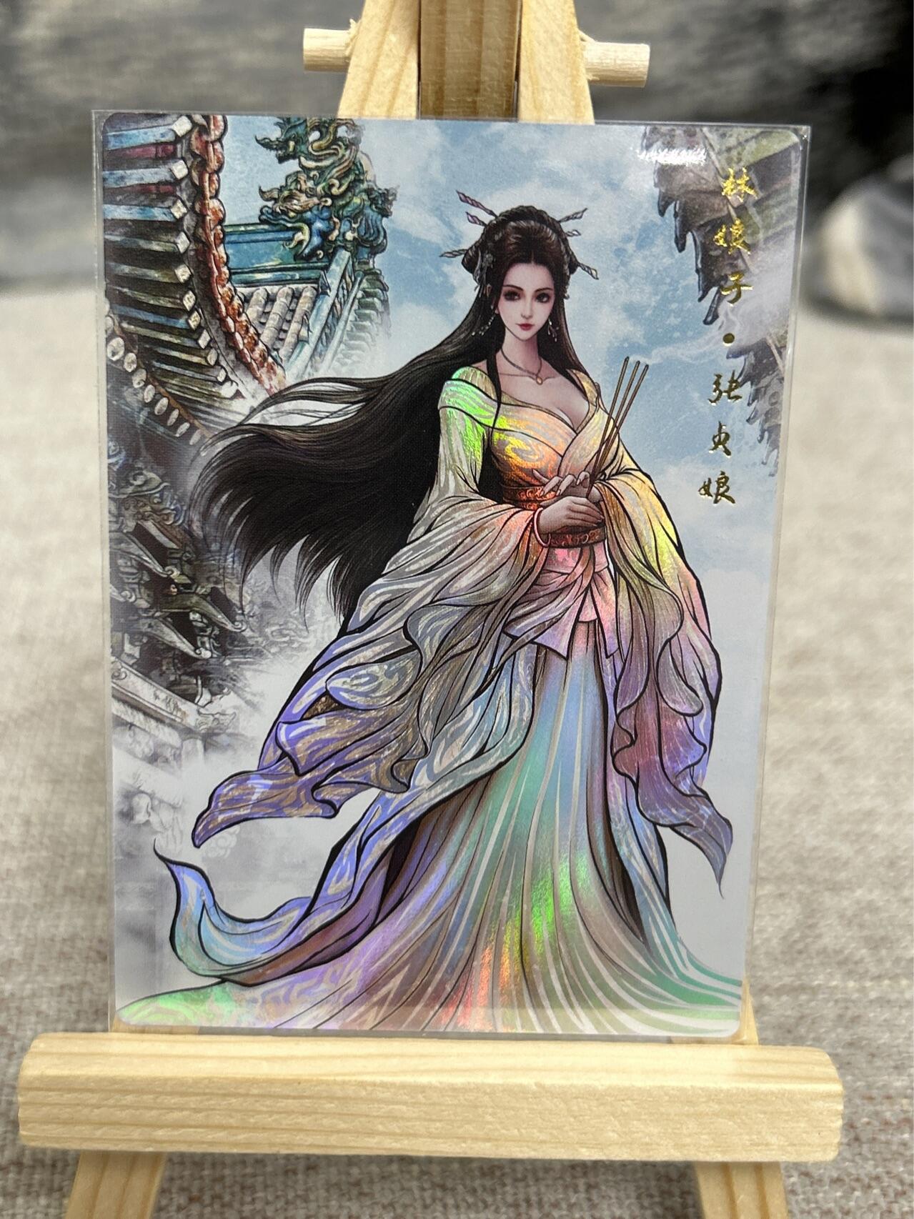 喜灰玩卡拍卖第七期，接拍品0佣金，欢迎送拍，释放现金流，让自己有资金可以购买更多喜欢的卡牌，让别的卡友能淘到更多心仪的卡牌 卡德曼 张建东水浒第二弹 彩闪特卡张贞娘 一套3张（原色、水墨、线稿）