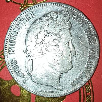 法兰西王国路易菲利普一世5法郎银币 - 1834年法兰西王国路易菲利普一世5法郎银币24.73克