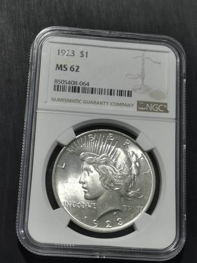 天下钱庄专场欢迎参拍 - NGC MS62美国和平鸽一美元银币