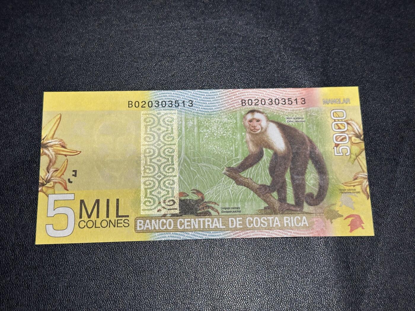 《外钞收藏家》第六百二十五期（精选场）（长期征集拍品、欢迎藏友们联系合作） 2012年哥斯达黎加5000 全新UNC 无47靓号