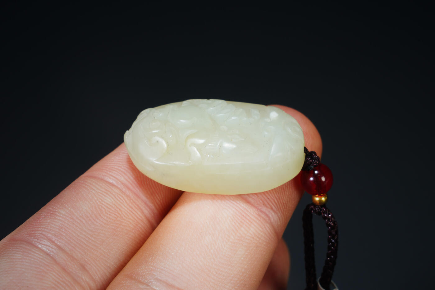 上海都达杂项专场六十九【全场包邮】 天然和田玉精雕《代代数钱》挂件 96-40