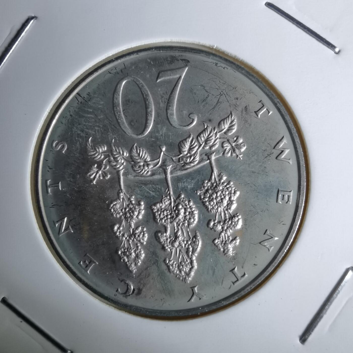 沼泽如烟--第1044场 牙买加1973年20分精制币